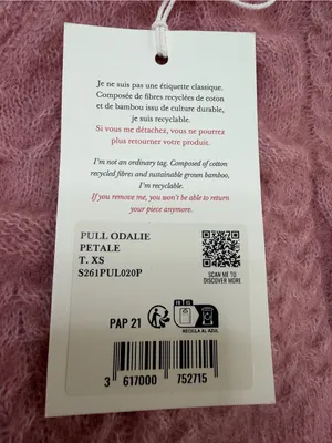 Sezane Odalie Sweater in Petal Pink size XS NEW thumbnail 13