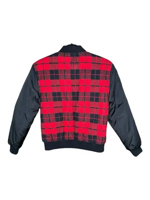 Y2K: UNIF 𖤐 Plaid Reversible Baddie Bomber Jacket 𖤐 Red Buffalo Plaid Black 𖤐 S thumbnail 7