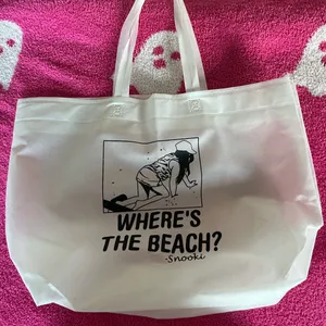 White Beach Tote Bag thumbnail 1