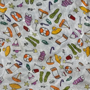 Vintage Deadstock 80s Beach Summer Print Neckerchief Scarf thumbnail 3