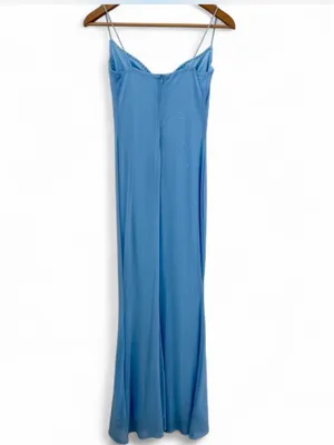 Parthea Light Blue Crystal Mesh Maxi Dress thumbnail 10
