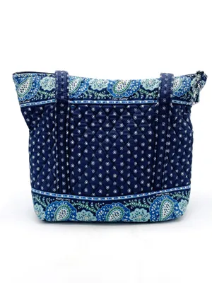 Vera Bradley Seaport Navy Villager Scalloped Tote Bag Floral Vintage 2002 Y2K thumbnail 4