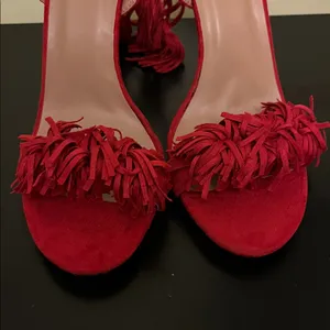 Forever Rubina 57 Fringe Open Toe High Heel Sandals thumbnail 5