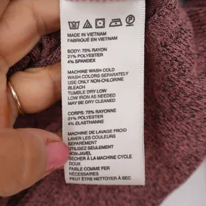 Out From Under Hoodie Women L Henley Mauve Space-Dye Cropped Pullover Excellent thumbnail 4