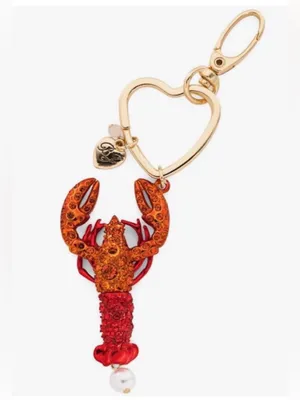 Betsey Johnson Crystal Lobster Key Fob Bag Charm thumbnail 2