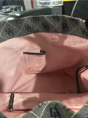 Dooney & Bourke Black and Gray Monogram Hobo with Gold Hardware thumbnail 12