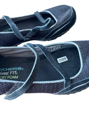 Skechers Size 6 Women Relaxed Fit Memory Foam Bikers Sneakers Black New thumbnail 4