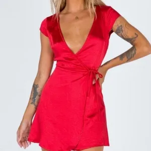 Princess Polly Wrap Dress Mini thumbnail 1