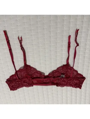 Victoria’s Secret Red Lace & Mesh Garter Belt Lingerie Sz XS Extra Small thumbnail 4