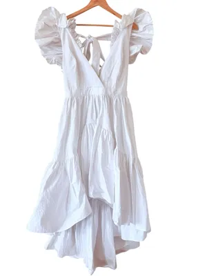 MAKING THE CUT Sienna’s Hi Low Ruffle Dress White Size M NEW thumbnail 4