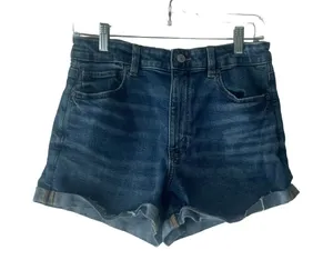 American Eagle‎ Women's Size 10 Medium Washed Blue Denim Mom Short thumbnail 1