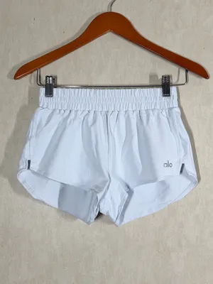 ALO Yoga Women’s Pull On Shorts 2” in White XXS thumbnail 2