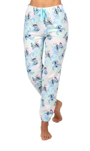 Disney Stitch Womens Cotton Pajama Pants, Sleepwear Bottoms, Stitch thumbnail 1