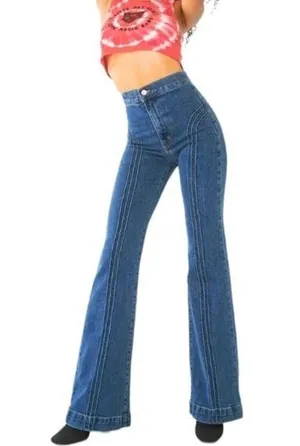 Revice Roller Girl Flare Jeans Blue Clue Wash NWT size 29 size 8 thumbnail 1