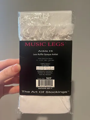 Music Legs Lace Ruffle Ankle Socks thumbnail 2