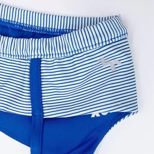 JoyLab Blue and White Striped Strappy Stretch Lightly Lined Sports Bra Size XS thumbnail 3