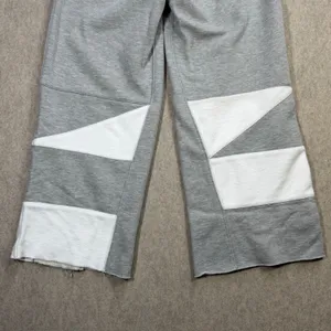 Free People Movement Hot Shot Geometric Patchwork Wide Leg Sweatpants‎ Gray XS thumbnail 13