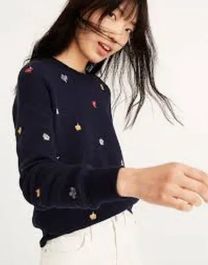 Mile(s) Madewell Embroidered Mainstay Sweatshirt Confetti‎ Floral Size Large EUC thumbnail 1