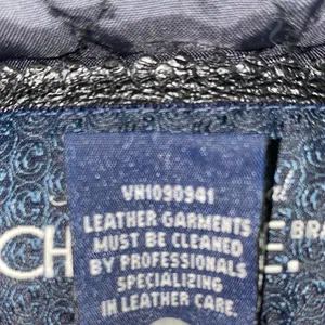 CHEROKEE leather zip up long sleeve 2 pockets derby jacket coat black size M thumbnail 7