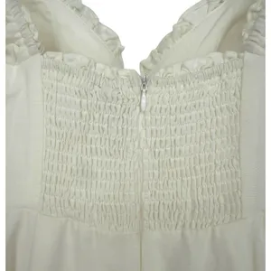 Selfie Leslie Milkmaid Ruched Bust Puff‎ Sleeve Mini Dress White Size Small thumbnail 9