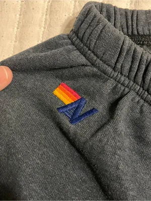 Aviator Nation Black Joggers with Rainbow Side Stripes thumbnail 4