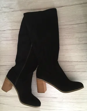 Black Knee High Boots, Size 11 thumbnail 3