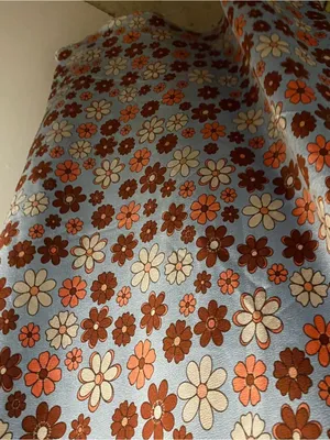 Cotton Candy LA Maxi Halter Slip Dress M Satin Blue Brown Floral Hippie Boho Vtg thumbnail 6