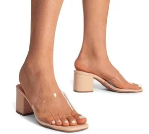 Dream Paris Open Toe Chunky Heels Sandals thumbnail 1