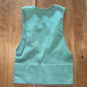 Out From Under Urban Outfitters Seafoam Green Ribbed‎ Deep V Crop Top Small thumbnail 3