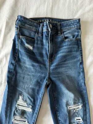 Medium Wash Destroyed Highest-Rise Jegging Crop thumbnail 3
