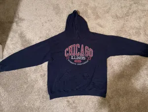 Chicago, Illinois Navy Blue Hoodie thumbnail 1
