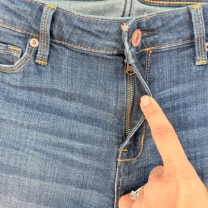 Abercrombie & Fitch Skinny Flare Jeans Mid Rise Dark Wash Stretch Denim Size 10R thumbnail 3