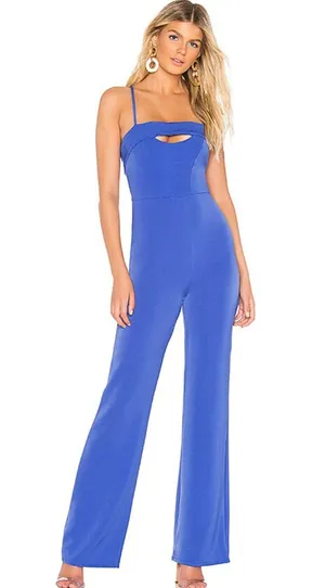 NBD Cobalt Blue Cut Out Jumpsuit thumbnail 1