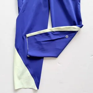 Lululemon Seawheeze SE Bonded Tight 25" Symphony Blue Yellow Size 12 thumbnail 4