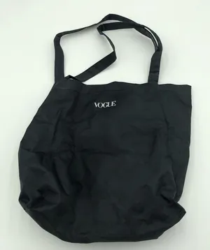 Vintage Vogue Plastic Black Tote Bag thumbnail 1