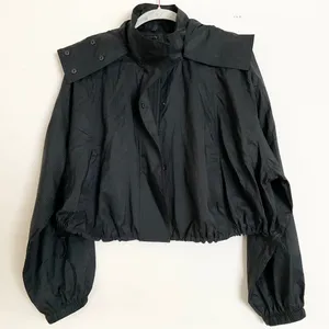 Alo Yoga Cropped Game Time Full Zip Jacket Black M thumbnail 2