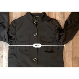 Dana Buchman‎ Black Trench Coat Zebra Lining Mandarin Collar sz XS Weathergear thumbnail 7
