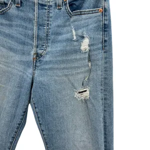 Levi's Wedgie‎ Straight Jeans Distressed Denim Medium Wash Blue Size 30 thumbnail 6