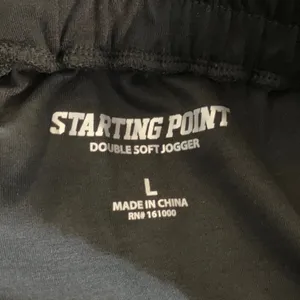 NWT Starting Point Double Soft Joggers, Large Black thumbnail 5