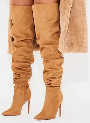 Pretty Little Thing Thigh-High Boots thumbnail 1