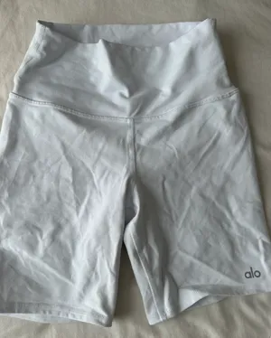 Alo White 7inch Biker Shorts thumbnail 1