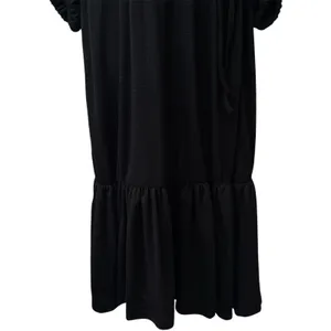 NEW Max Studio Tiered Little Black Dress Capsule Minimalist Dark‎ Romantic L thumbnail 5