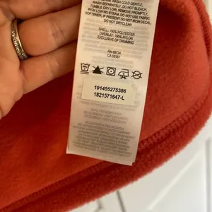NWOT orange colorblock fleece quarter snap pullover large thumbnail 5
