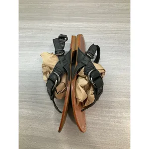 Coach Olympia Black Leather Thong Sandals thumbnail 3