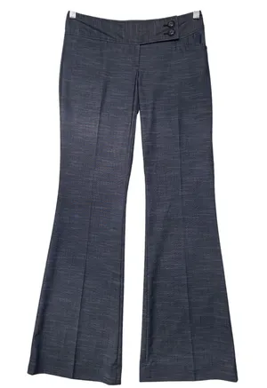 The Limited Drew Fit Dress Pants‎ Size 0 Blue Gray Wide Leg Flare Office NWT thumbnail 1