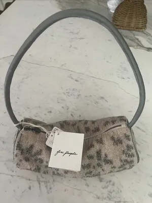 Free People Bailey Beaded Barrell Shoulder Bag Gray thumbnail 2
