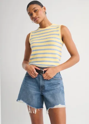 Abercrombie Distressed Jean Shorts High-Rise thumbnail 3
