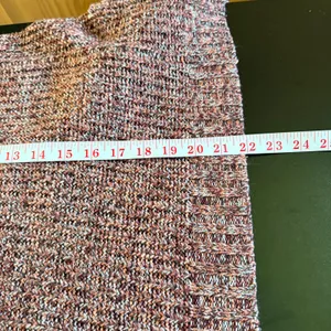 Pink Rose Large Burgundy Marl Open Front Chunky Knit Cardigan Warm Fall Sweater thumbnail 8