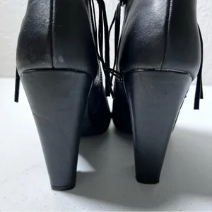 Mossimo Black Faux Leather and Suede Ankle Booties thumbnail 9