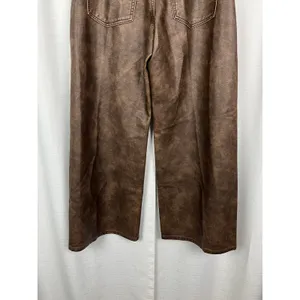 Free People We The Free Brown Faux Leather Misha Wide Leg Barrel Pants Sz.26 thumbnail 14